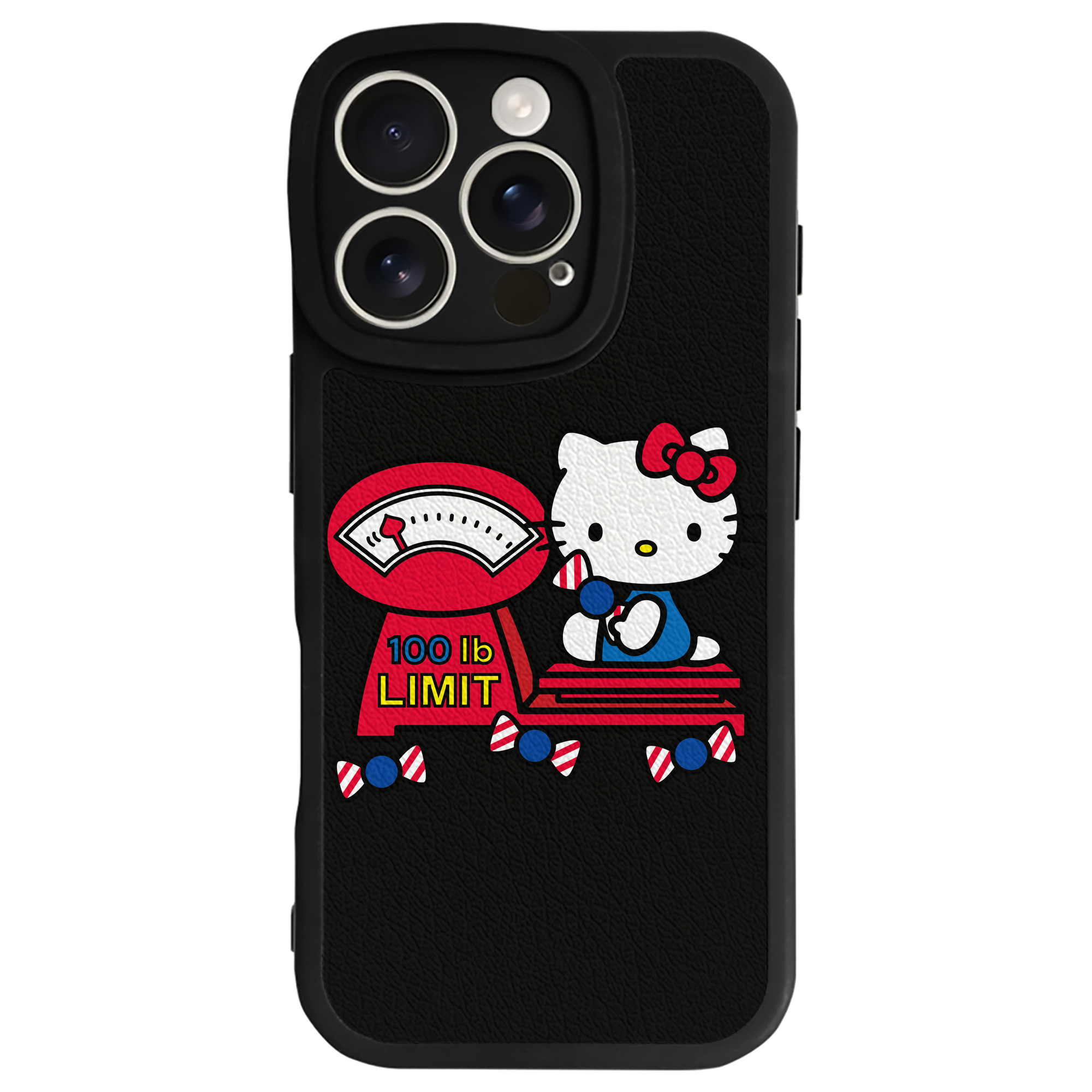 （画像用） Hello Kitty ハローキティ 【iPhone 16シリーズ対応】シリコンスマホケース（レザー調） 材質：シリコン